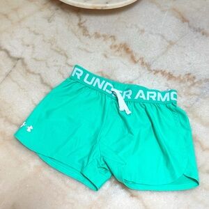 KIDS Under Armour Athletic Shorts in Mint Green